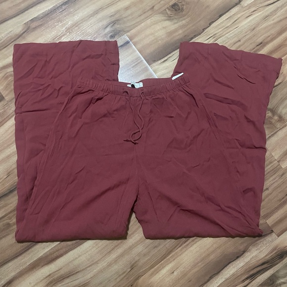 Abercrombie & Fitch Women's burgandy Wide Leg Pants & Top Set Sz S - Picture 7 of 11